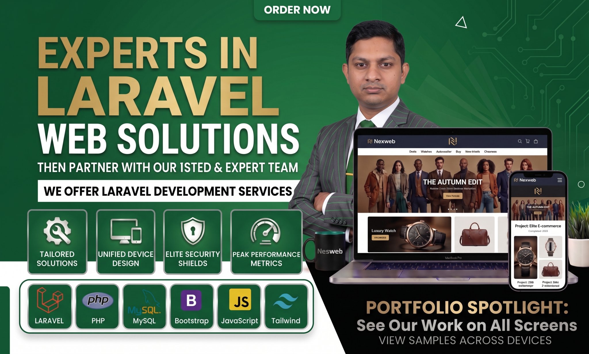 I will build custom laravel website, ecommerce, school, business, portfolio and more